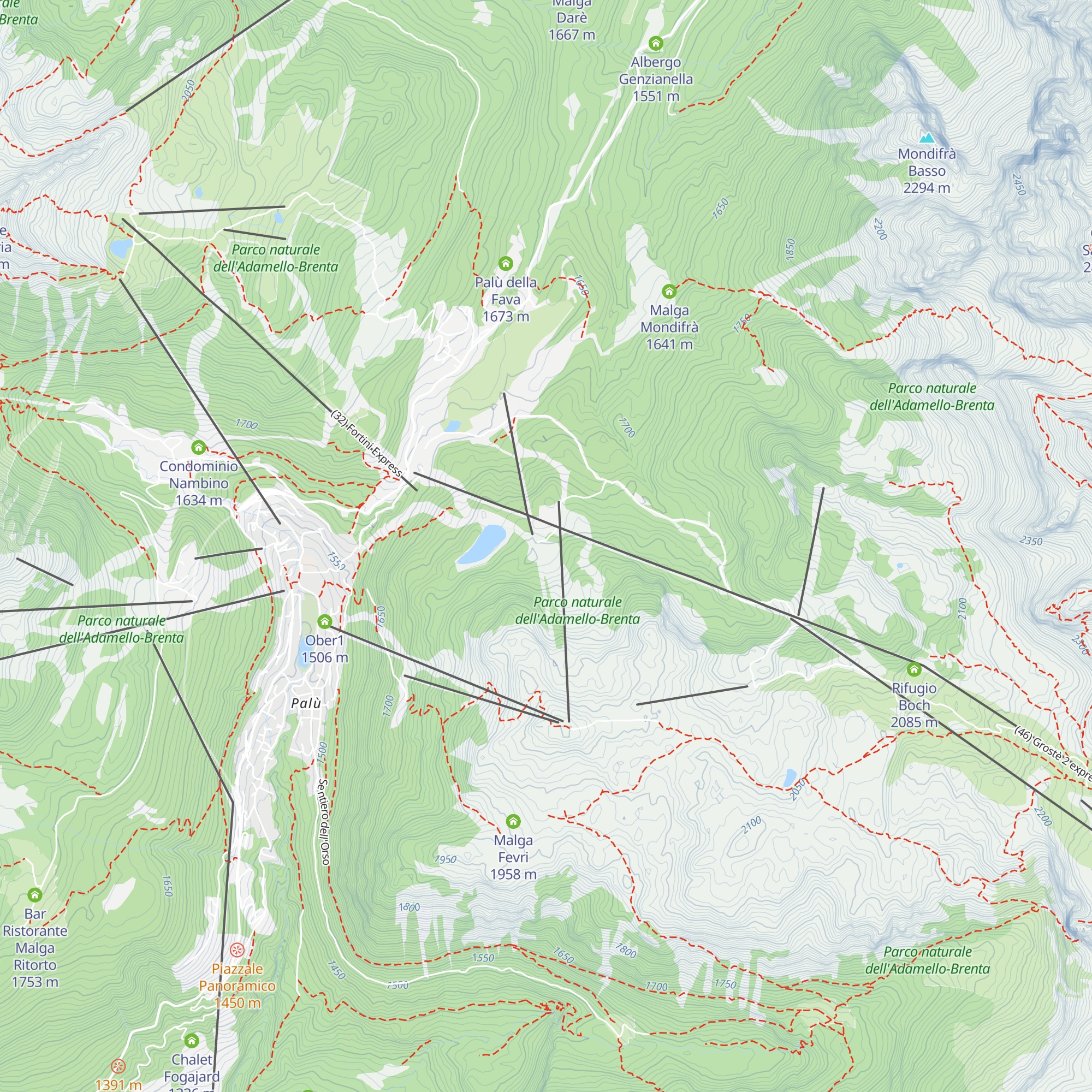 Malga Montagnoli map