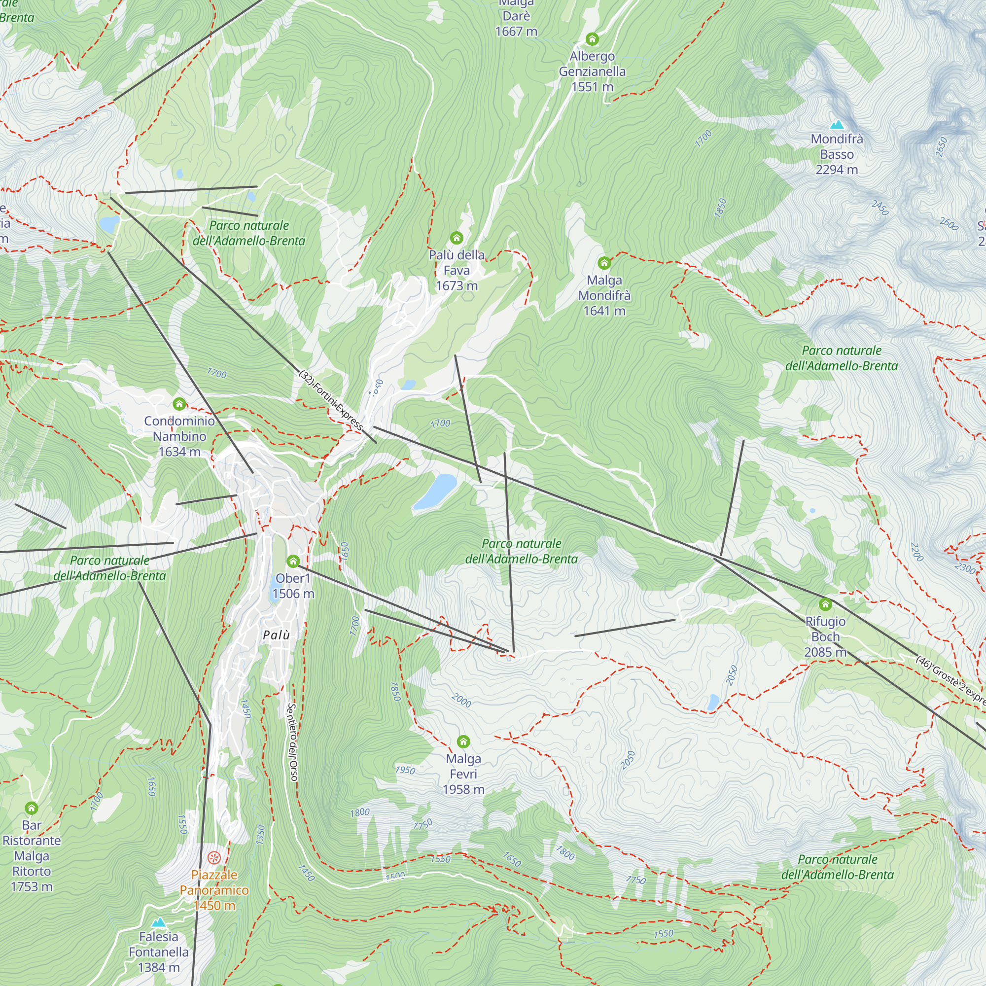 Malga Montagnoli map