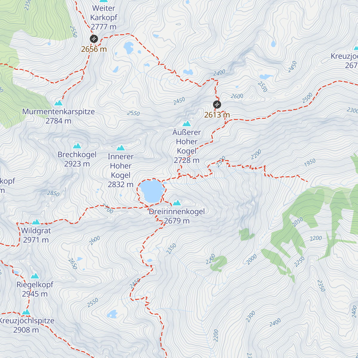 Erlanger Hütte map
