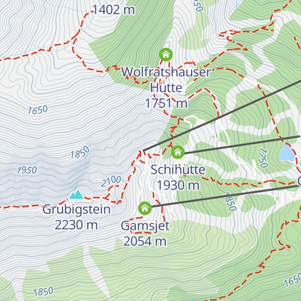 Map of Bergrettungshütte Lermoos