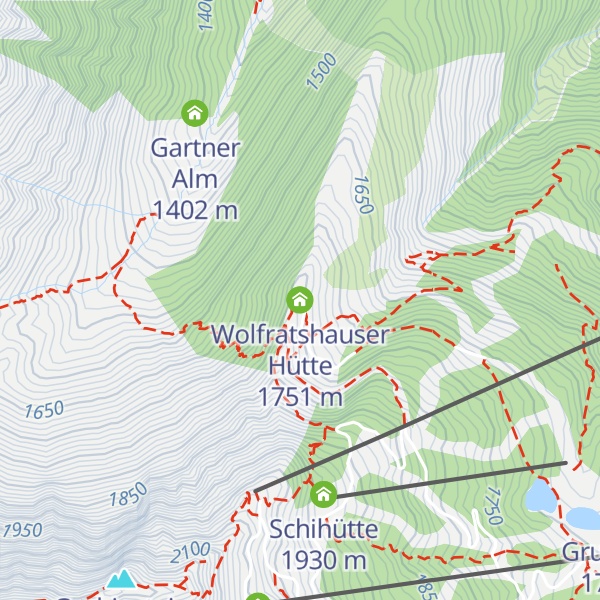 Map of Wolfratshauser Hütte