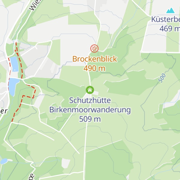 Map of Schutzhütte Birkenmoorwanderung