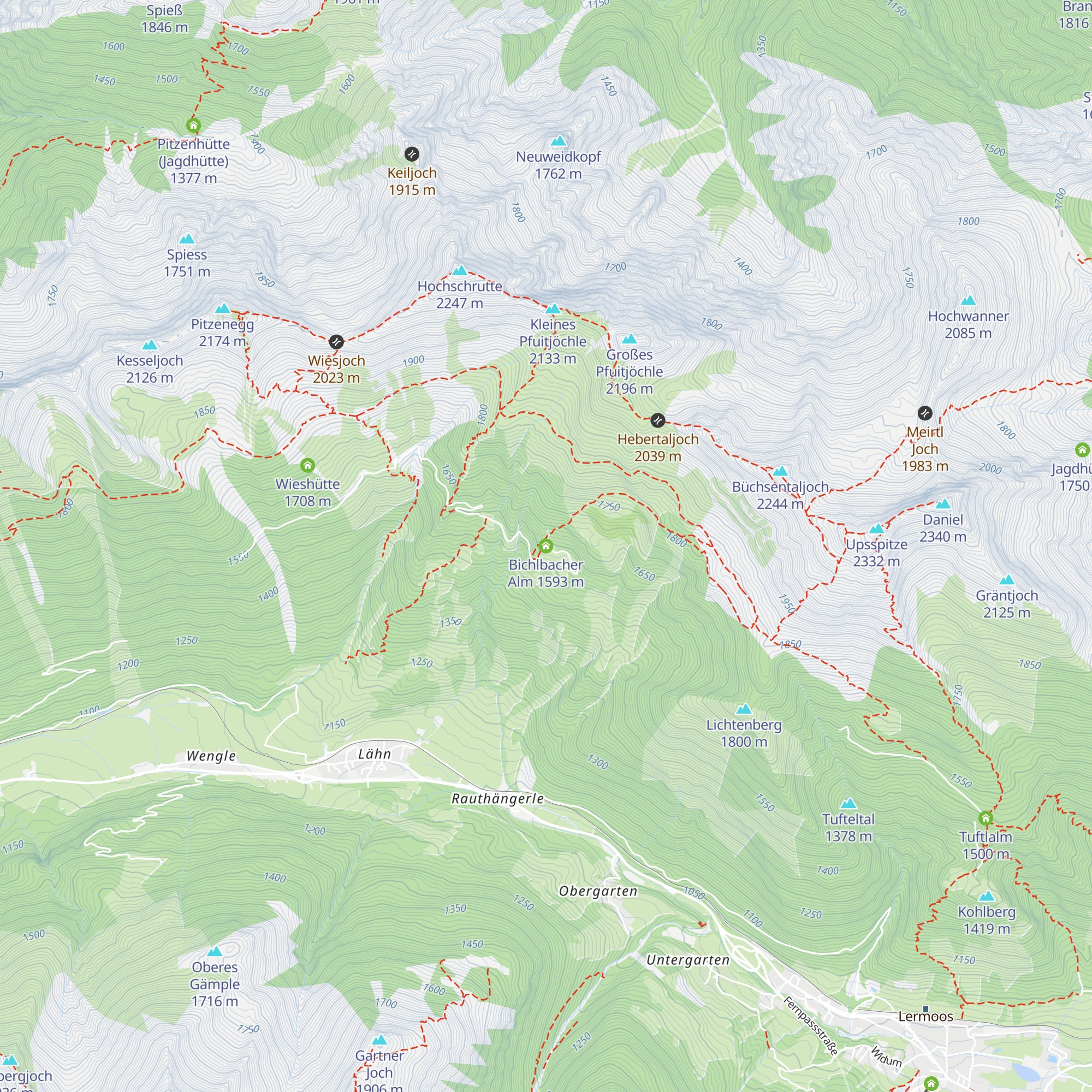 Bichlbacher Alm map