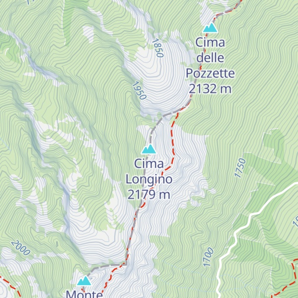 Map of Cima Longino