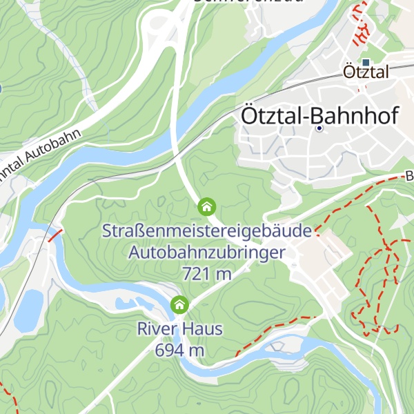 Map of Straßenmeistereigebäude Autobahnzubringer