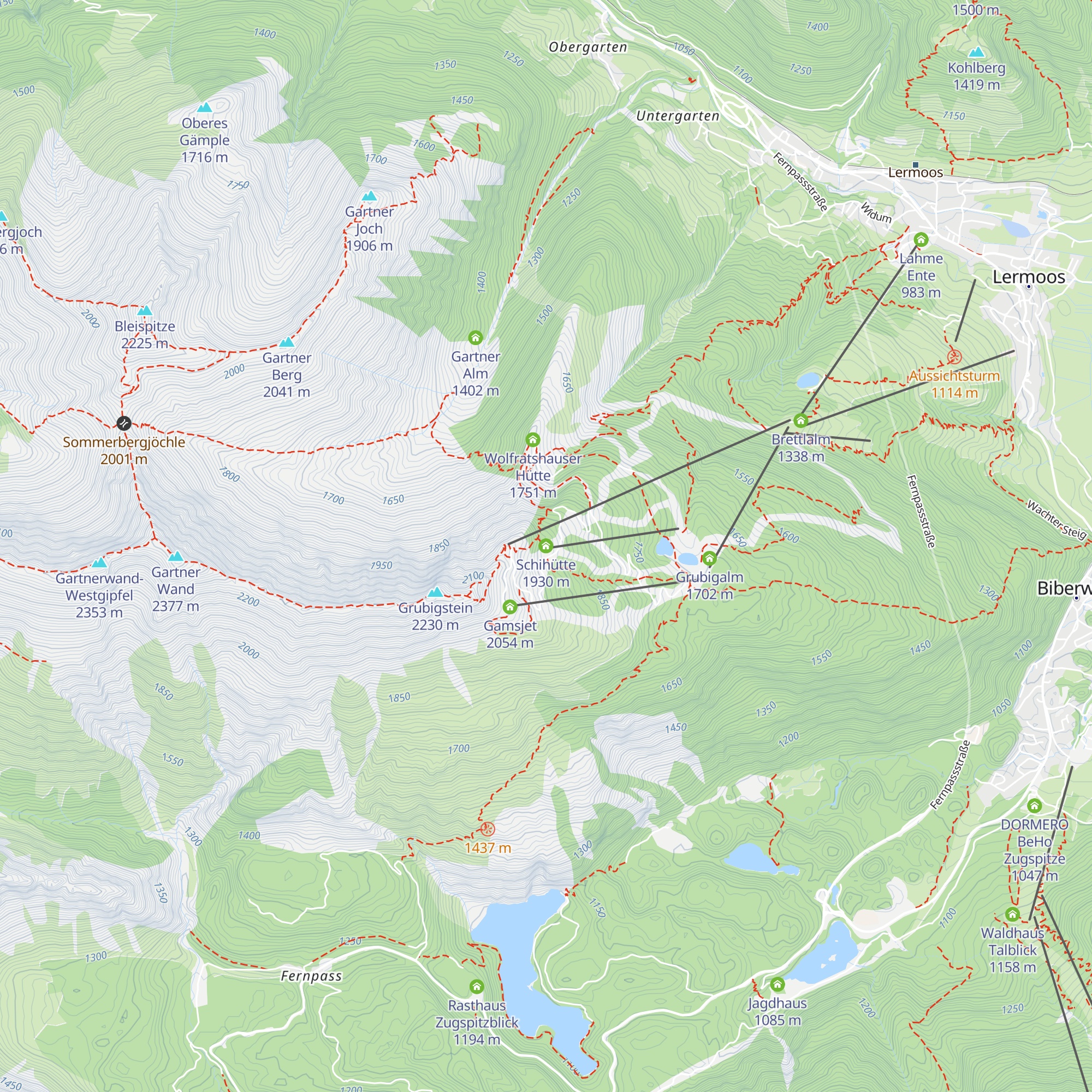 Schihütte map