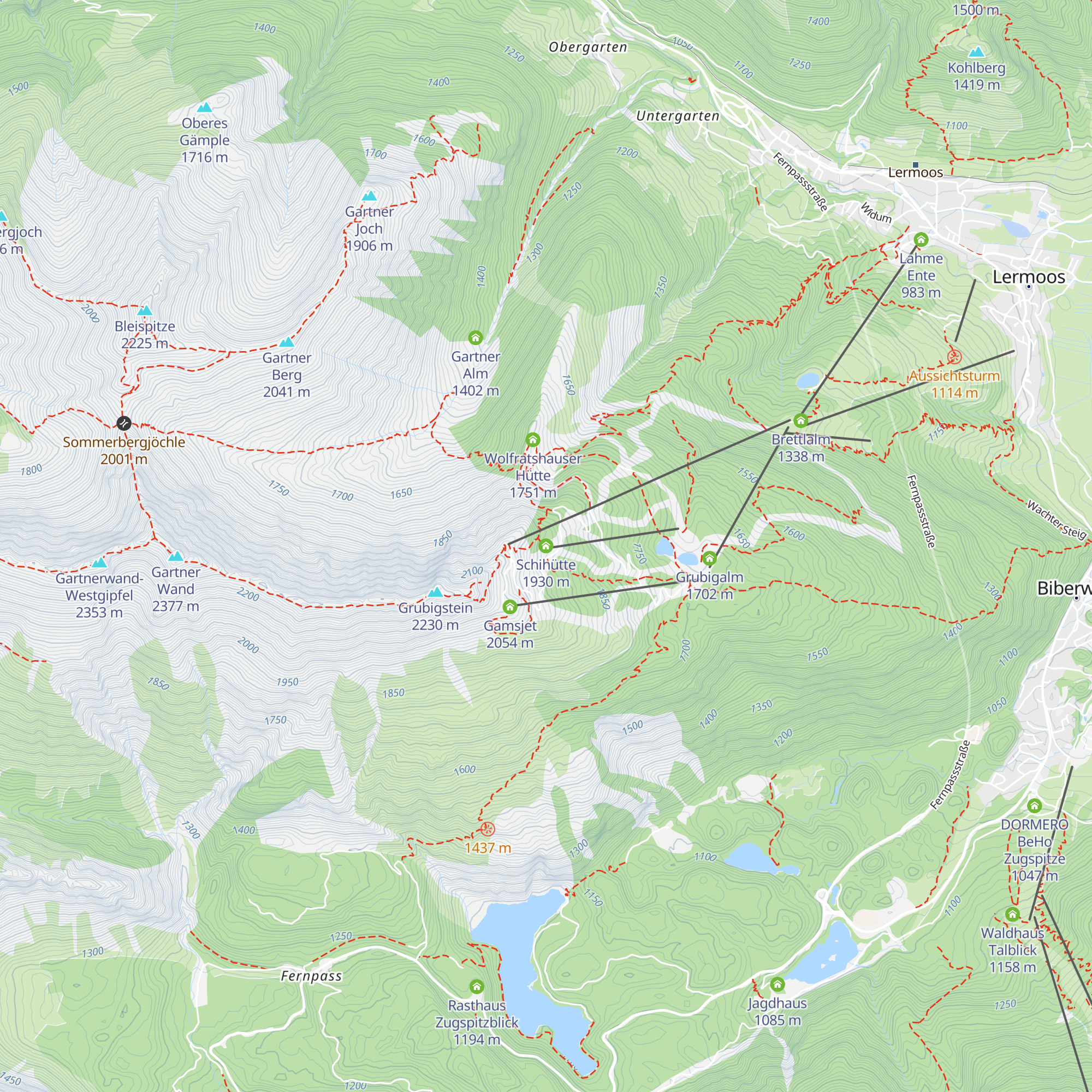 Schihütte map