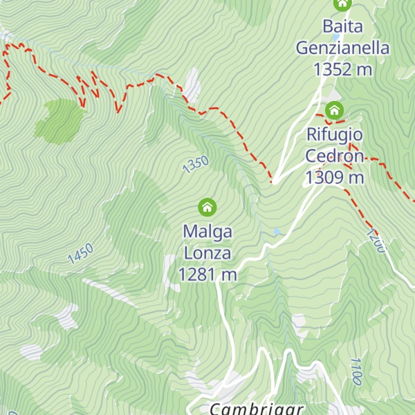 Map of Malga Lonza