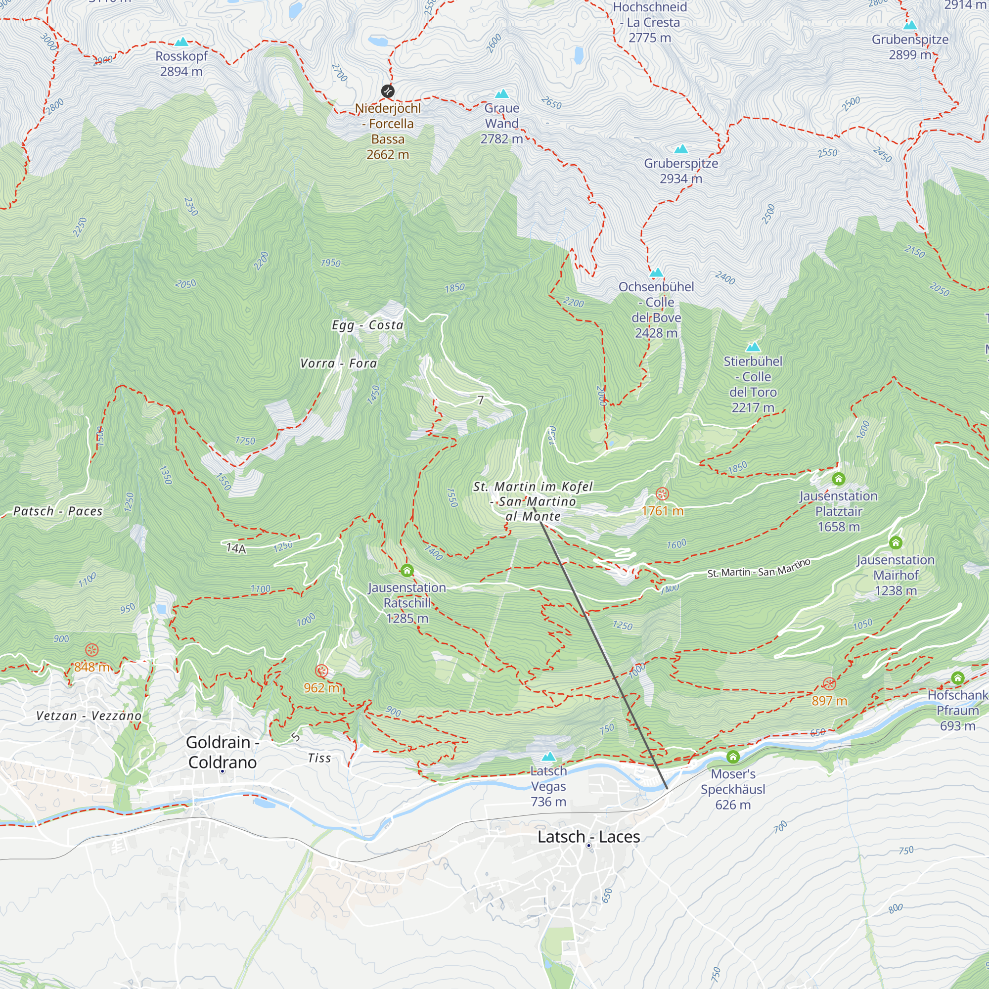 Jausenstation Oberkaser map