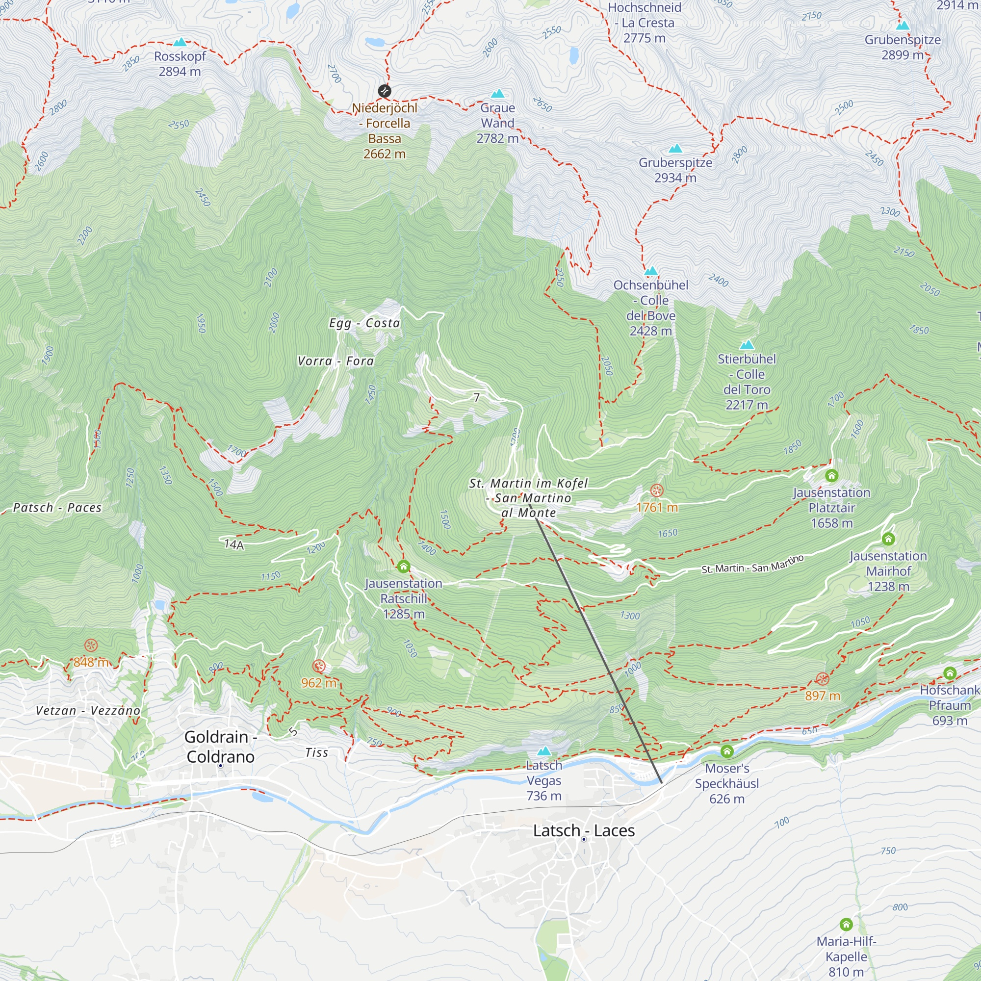 Jausenstation Oberkaser map