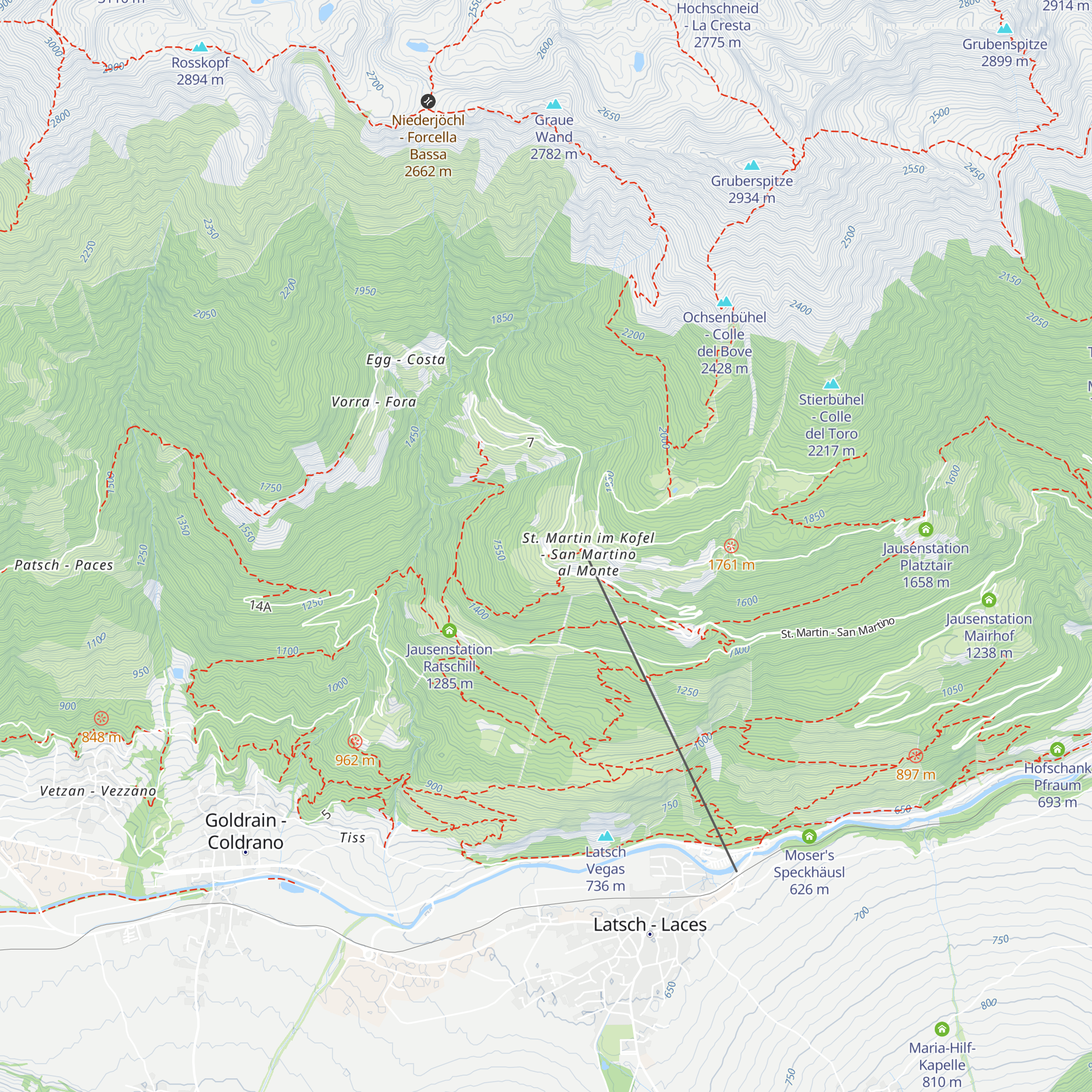 Jausenstation Oberkaser map