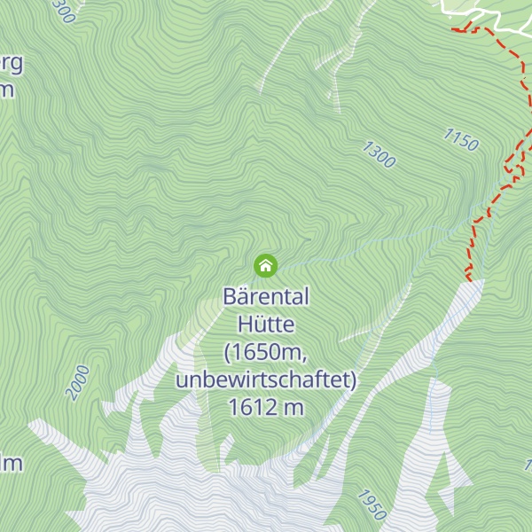 Map of Bärental Hütte (1650m, unbewirtschaftet)