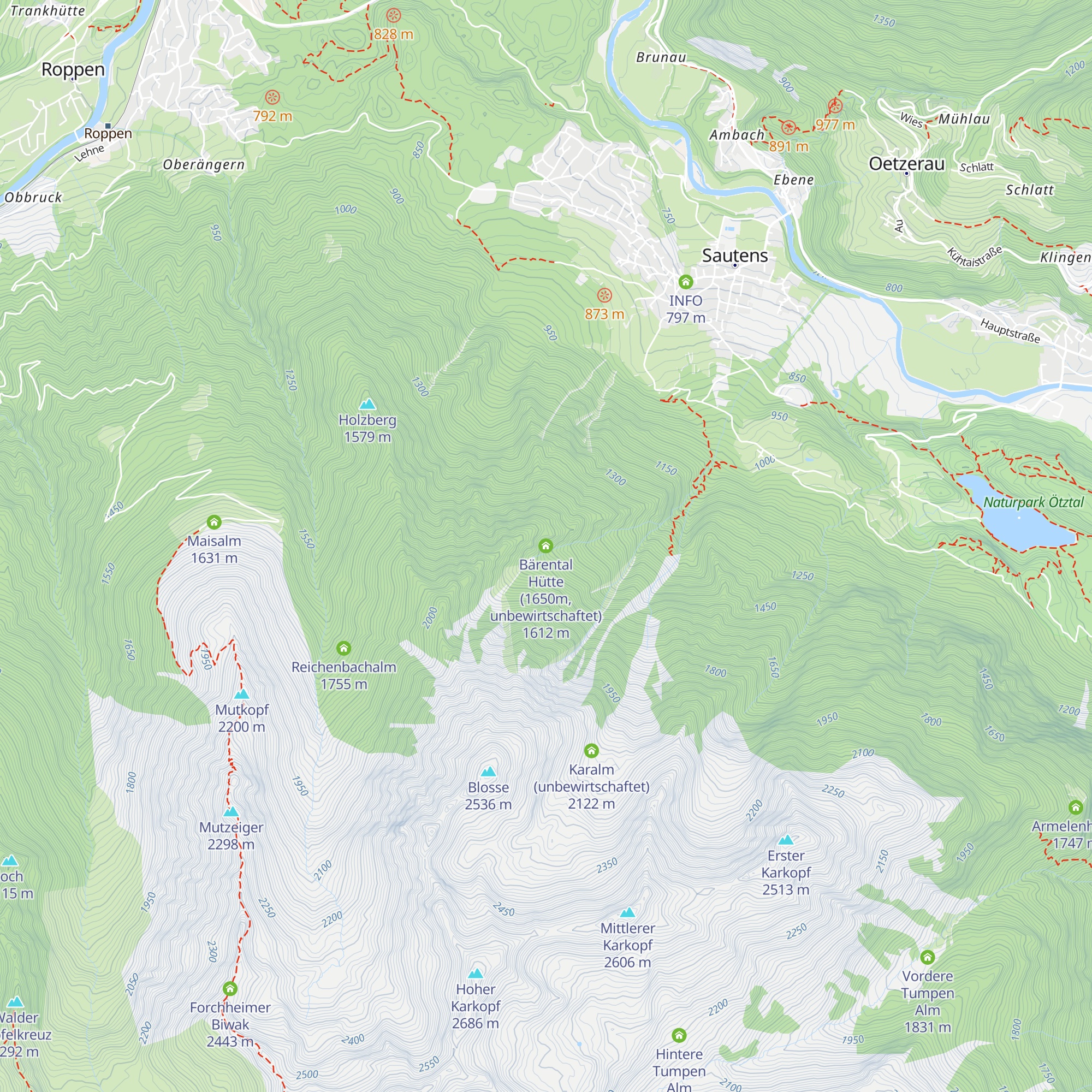 Bärental Hütte (1650m, unbewirtschaftet) map