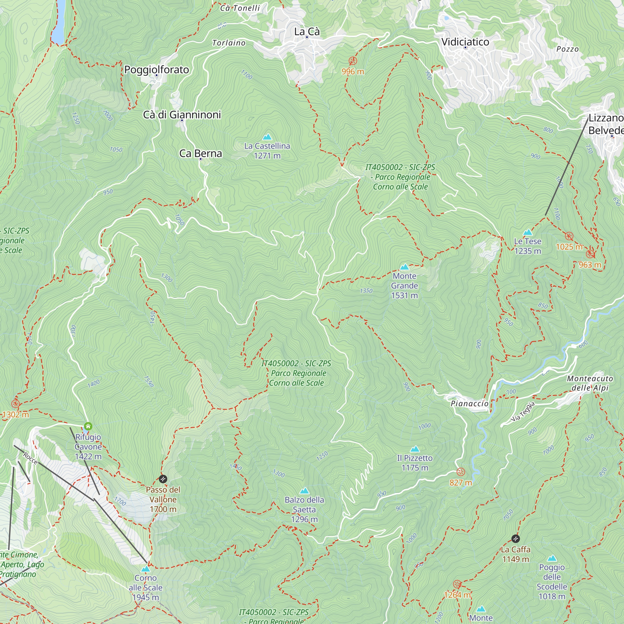 Rifugio Sboccata dei Bagnadori map