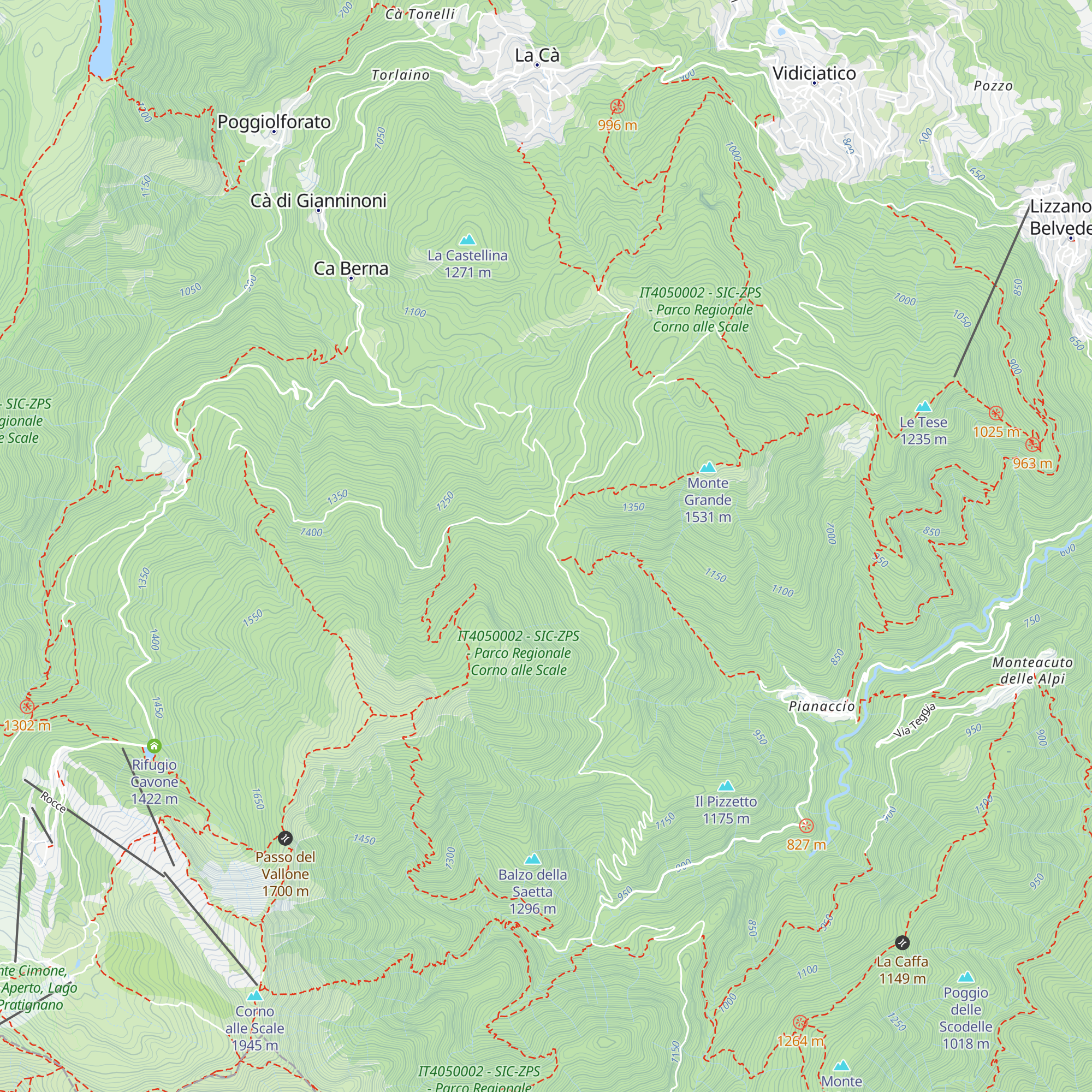 Rifugio Sboccata dei Bagnadori map