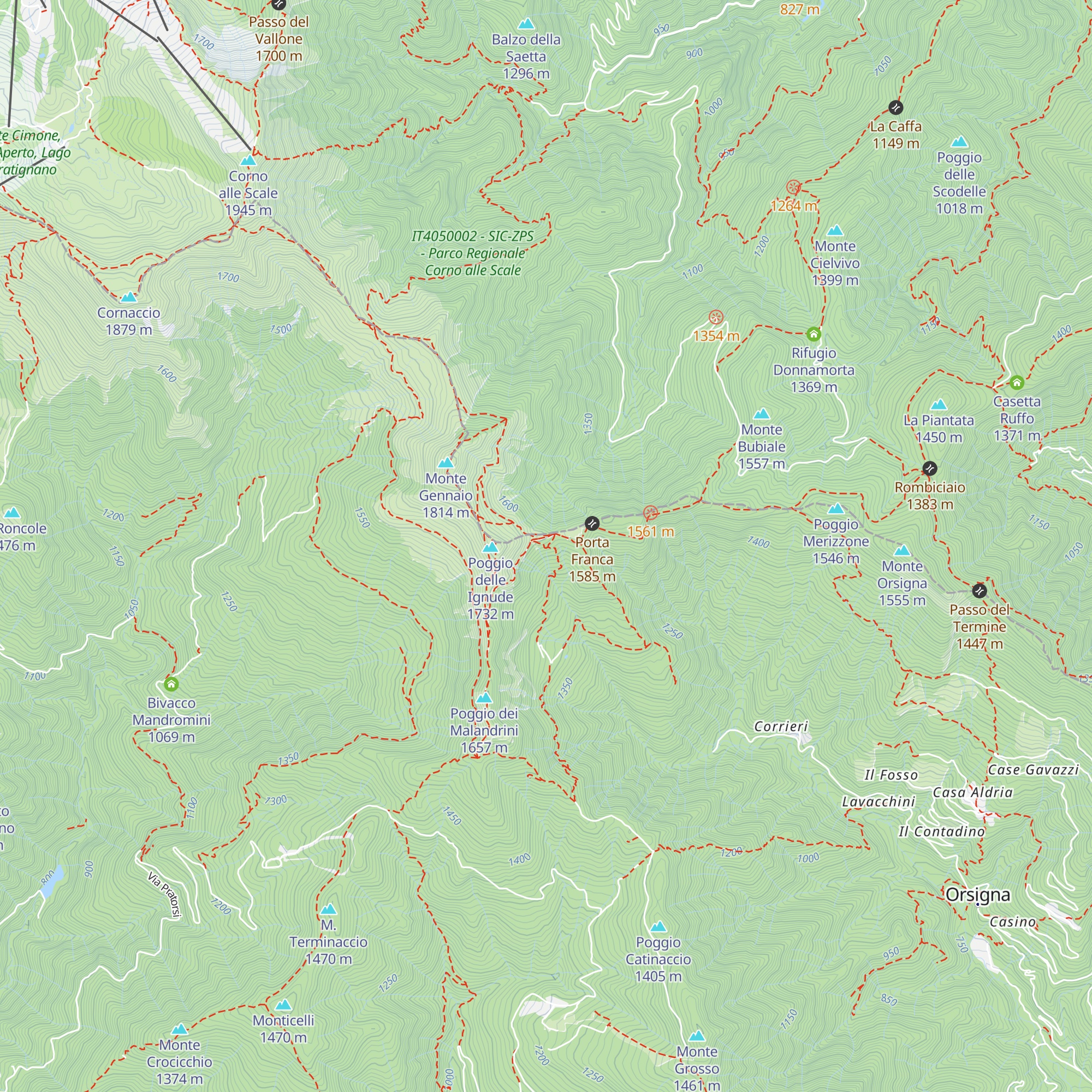Rifugio Porta Franca map