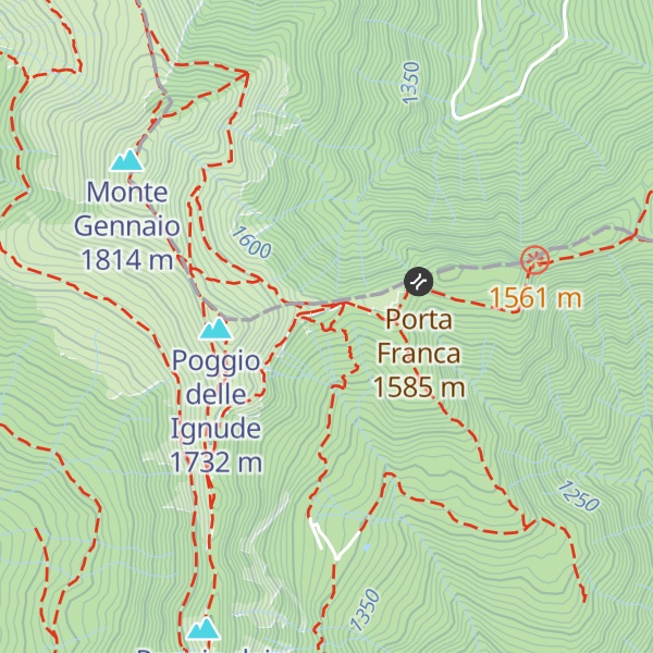 Map of Rifugio Porta Franca