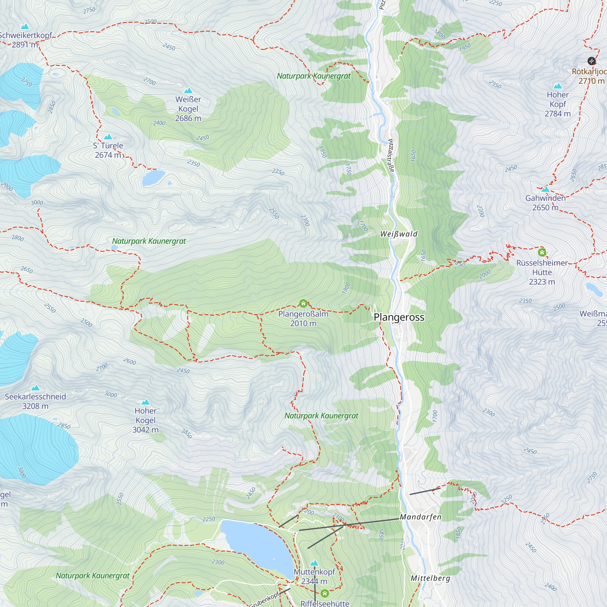 Plangeroßalm map
