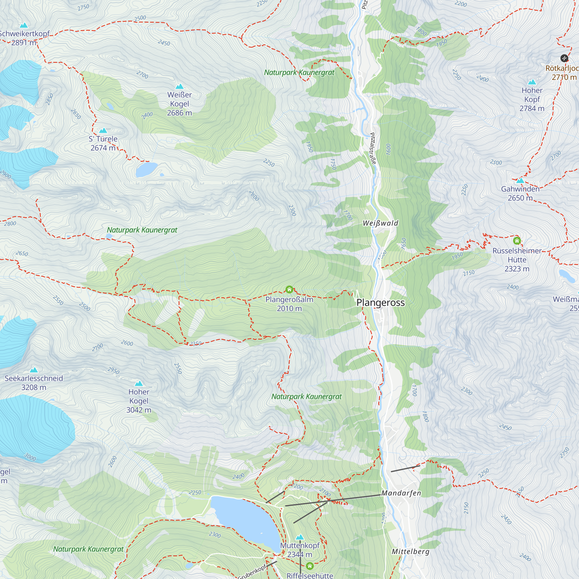 Plangeroßalm map