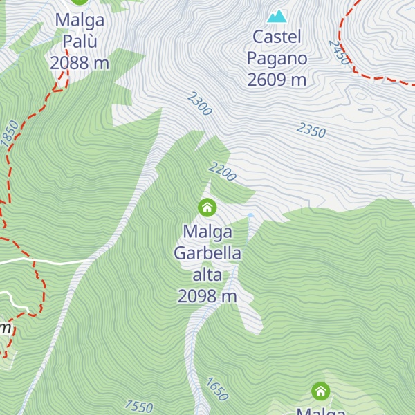 Map of Malga Garbella alta