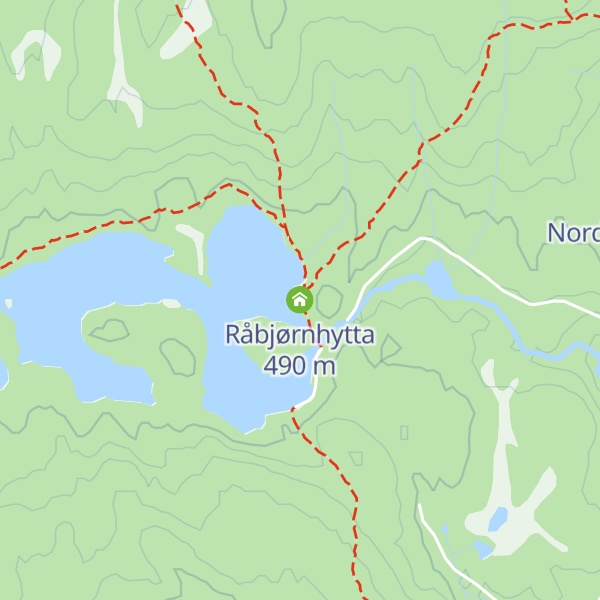 Map of Råbjørnhytta