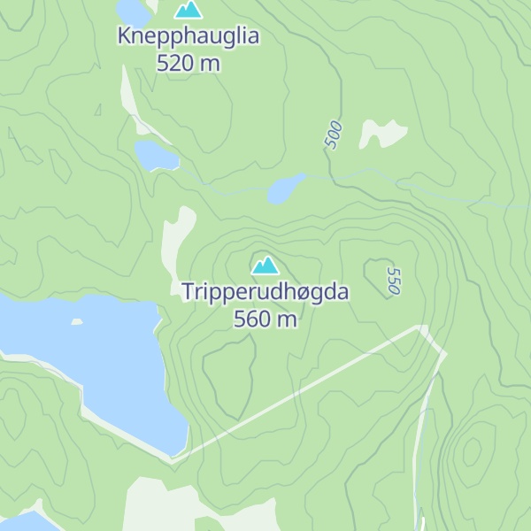 Map of Tripperudhøgda