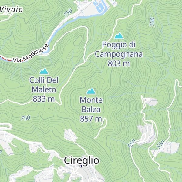 Map of Monte Balza
