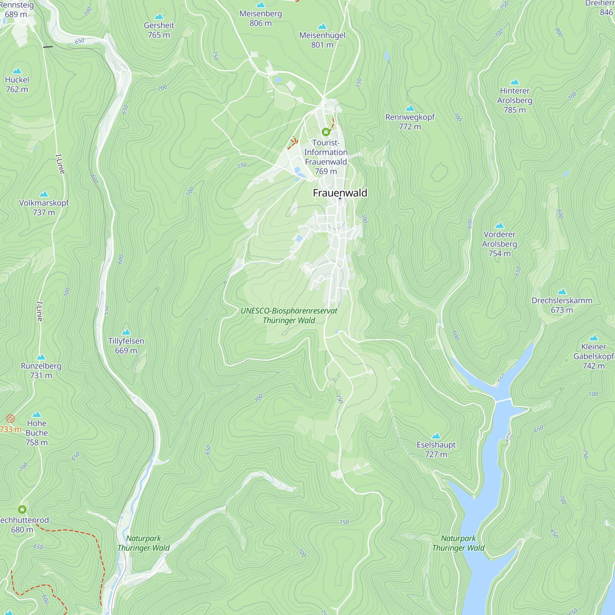 Hubertus-Hütte map