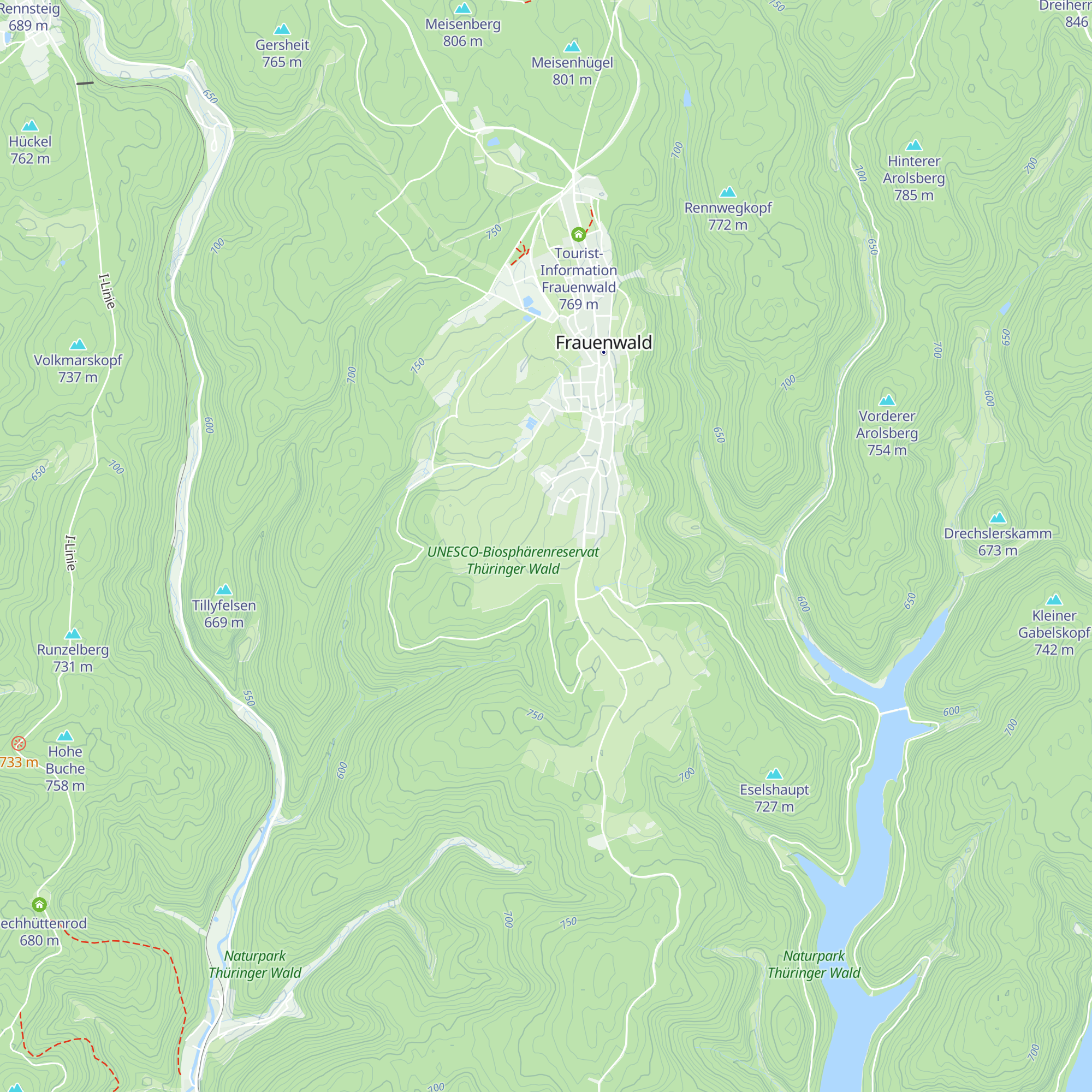 Hubertus-Hütte map