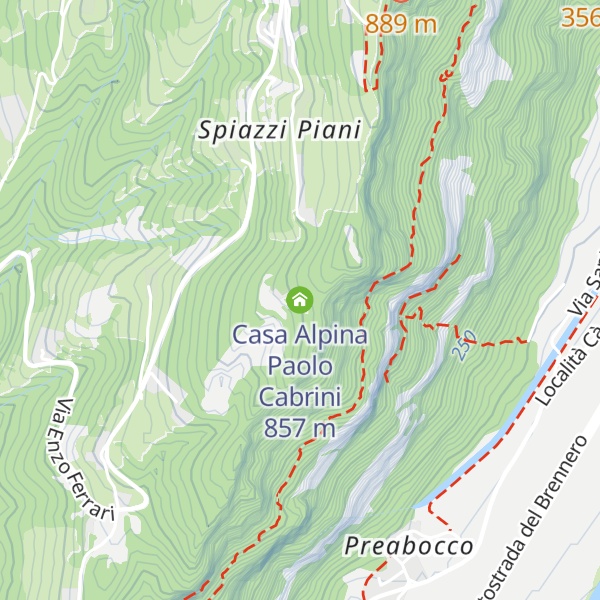 Map of Casa Alpina Paolo Cabrini