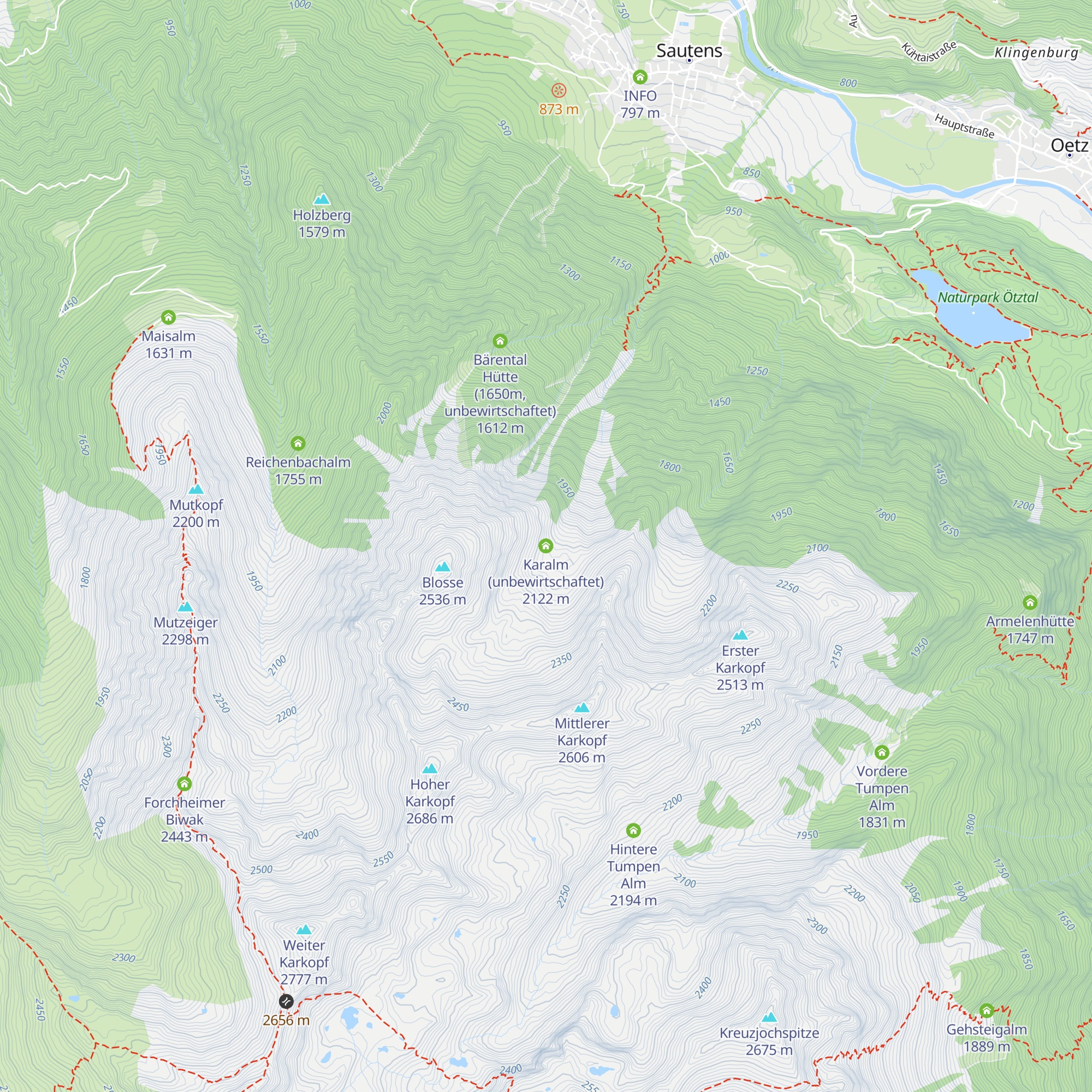 Karalm (unbewirtschaftet) map