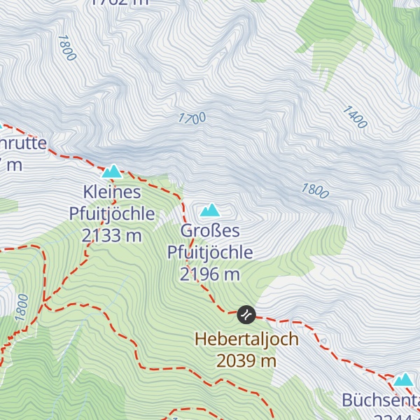 Map of Großes Pfuitjöchle