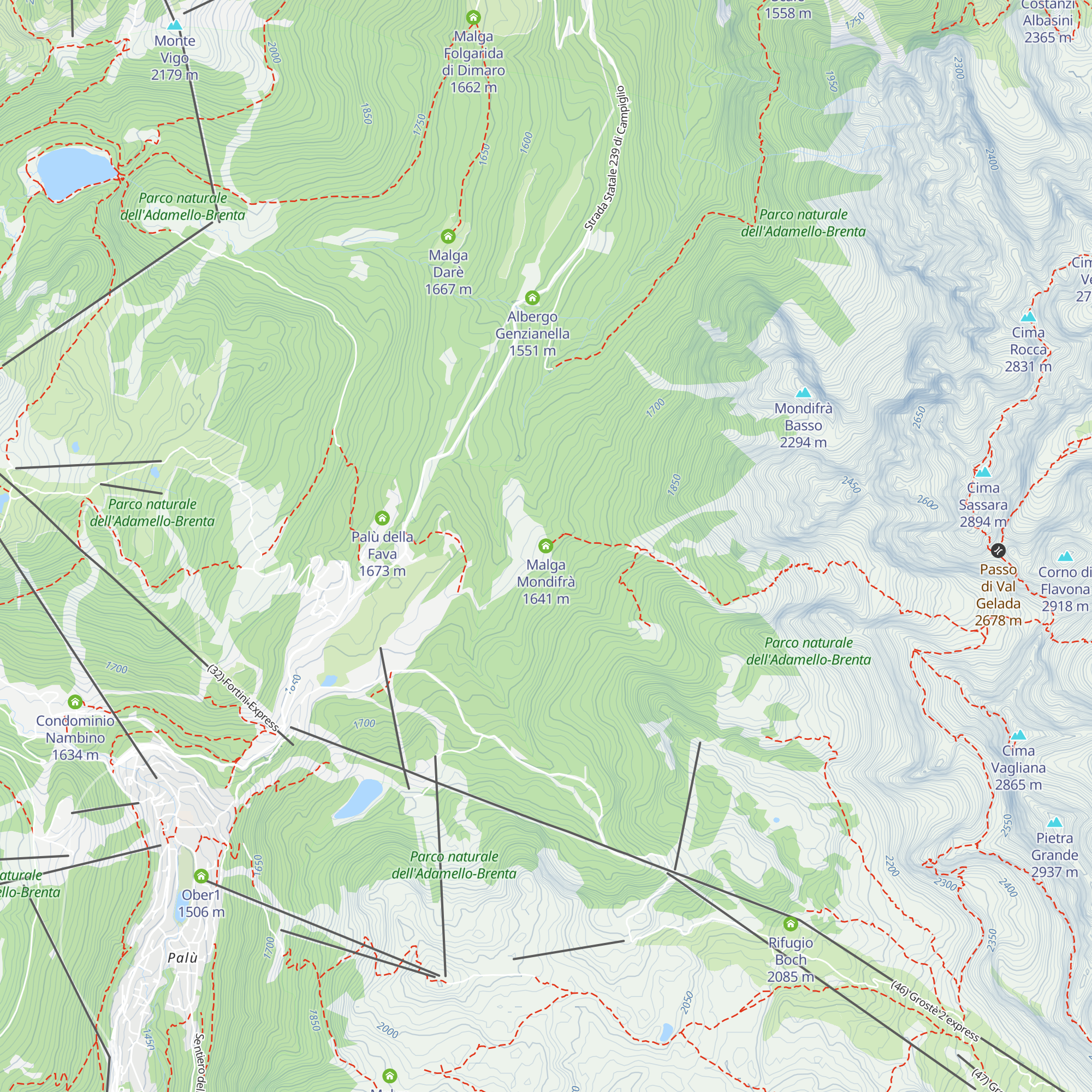 Malga Mondifrà map