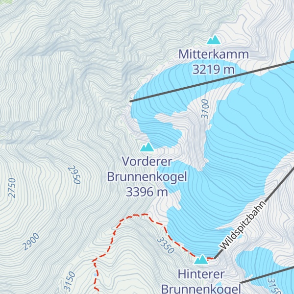Map of Vorderer Brunnenkogel