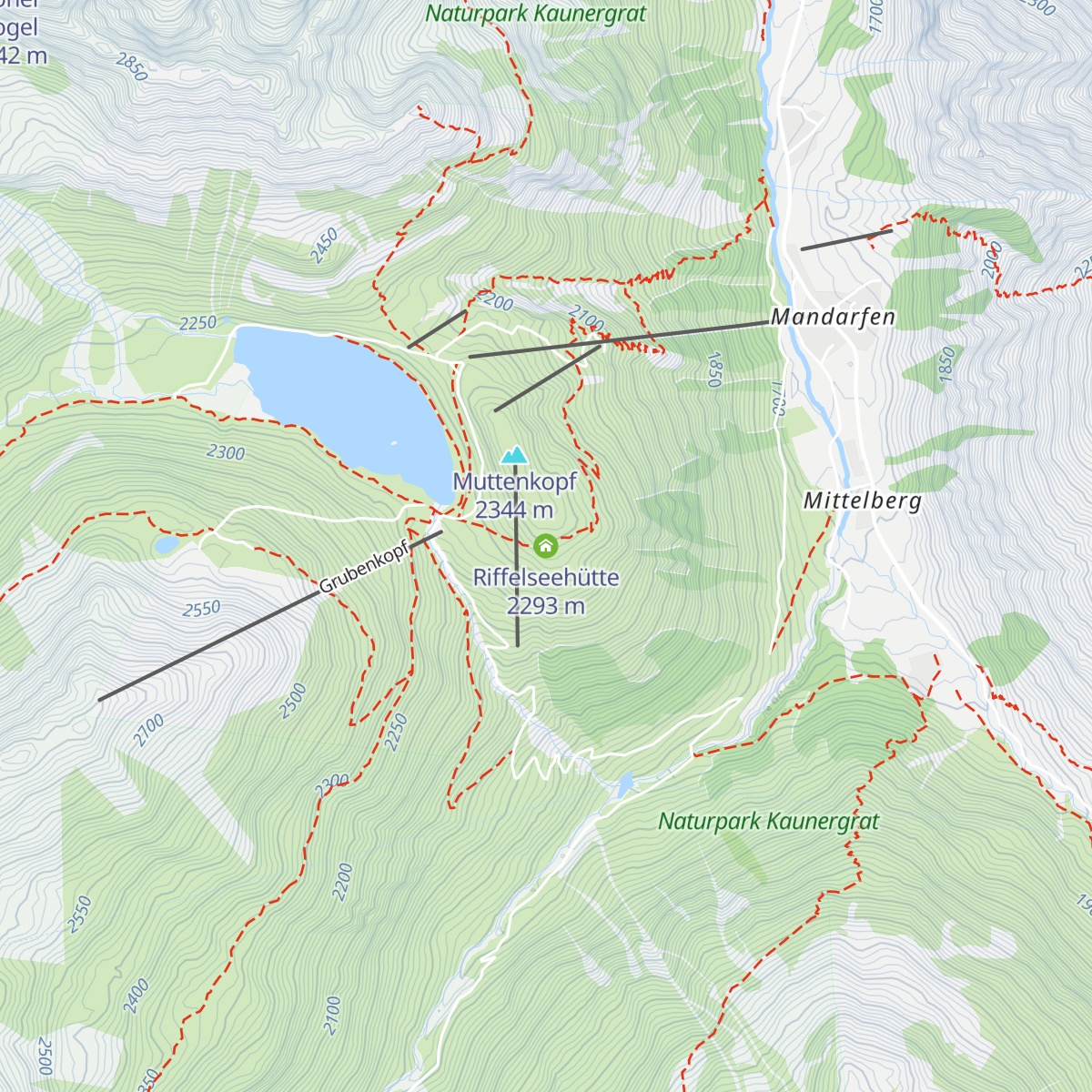 Riffelseehütte map