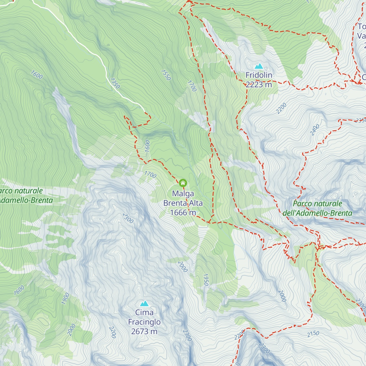 Malga Brenta Alta map