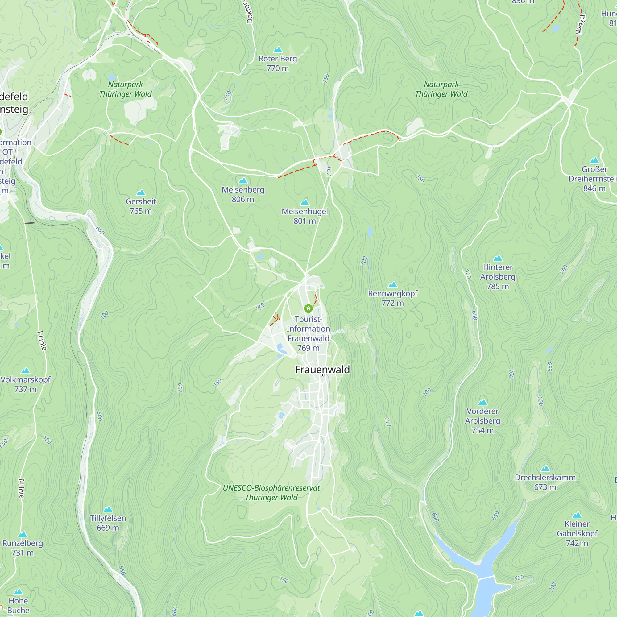 Tourist-Information Frauenwald map