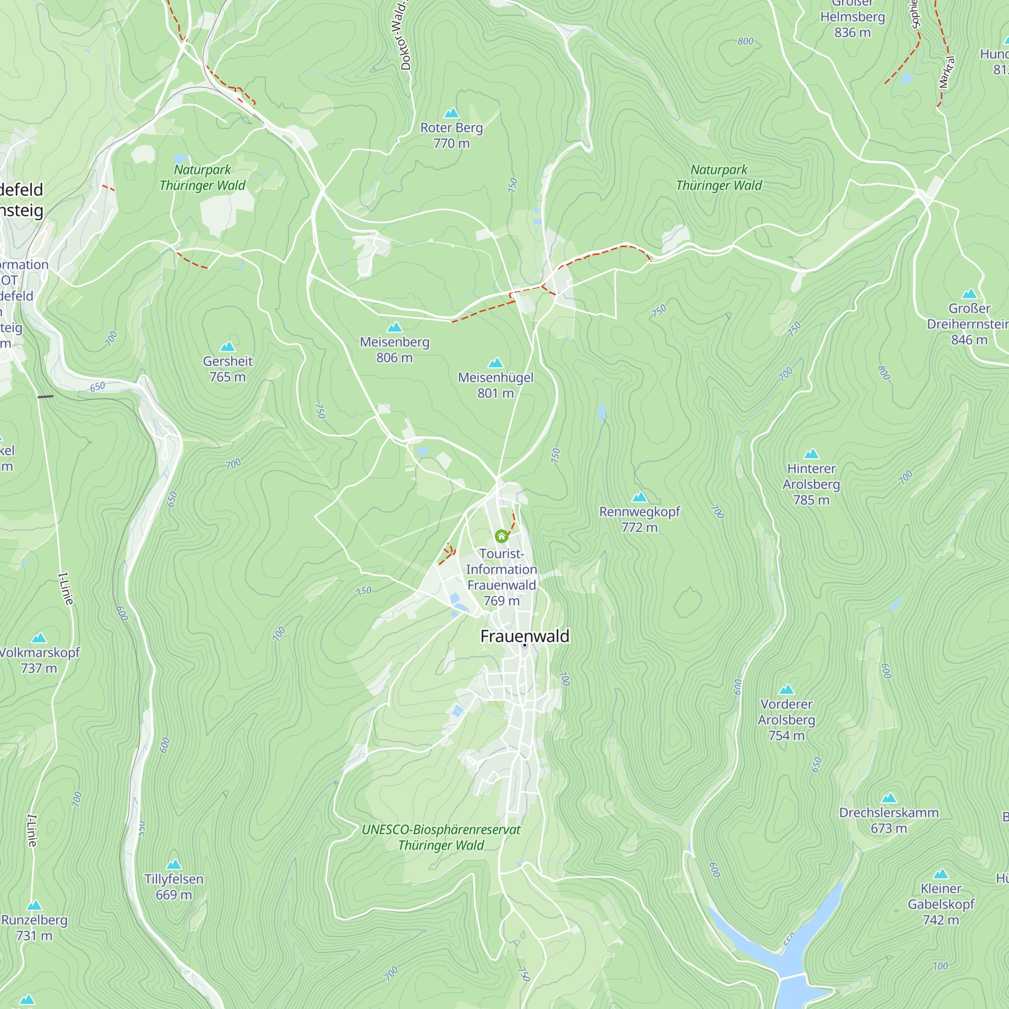 Pension "Rennsteighütte" Frauenwald map