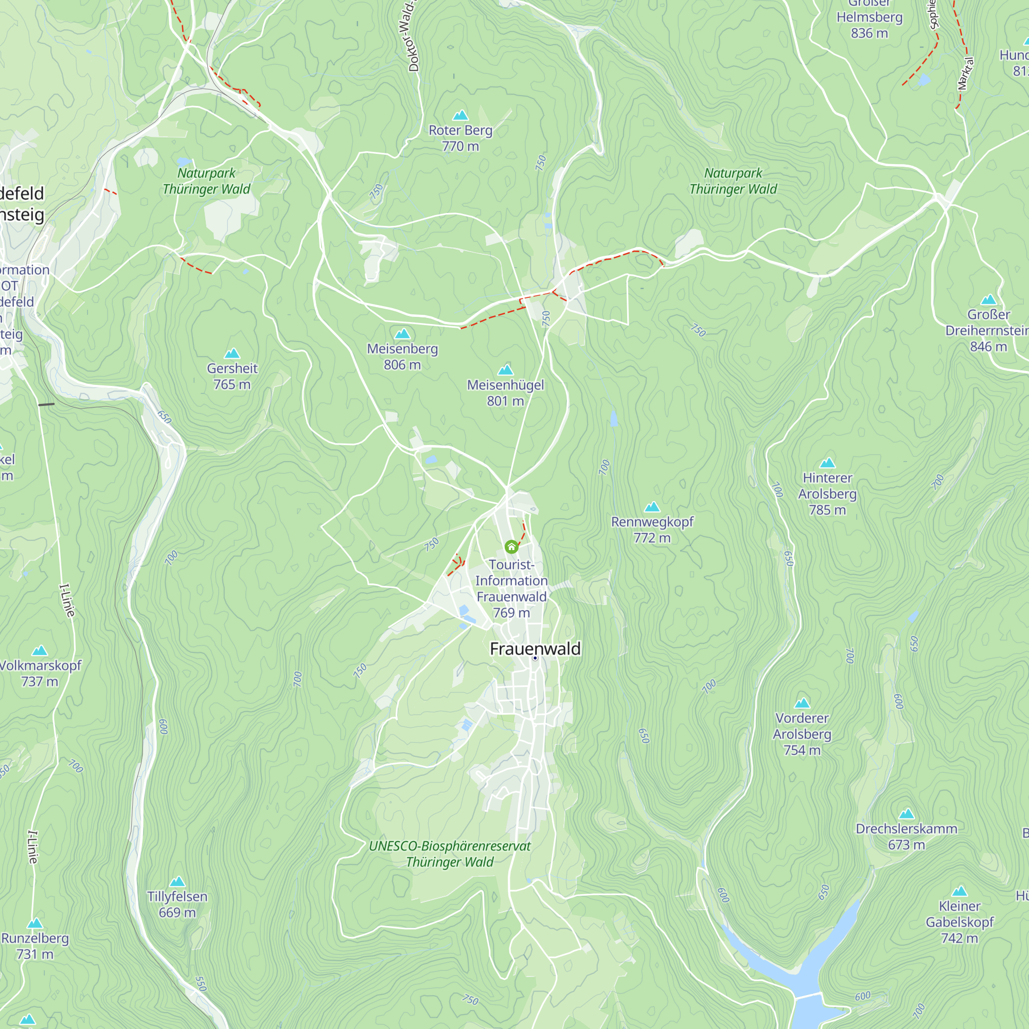 Pension "Rennsteighütte" Frauenwald map