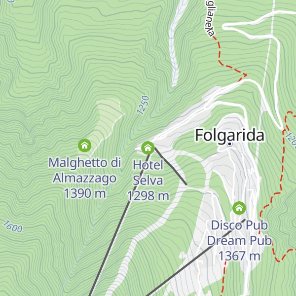Map of Hotel Selva