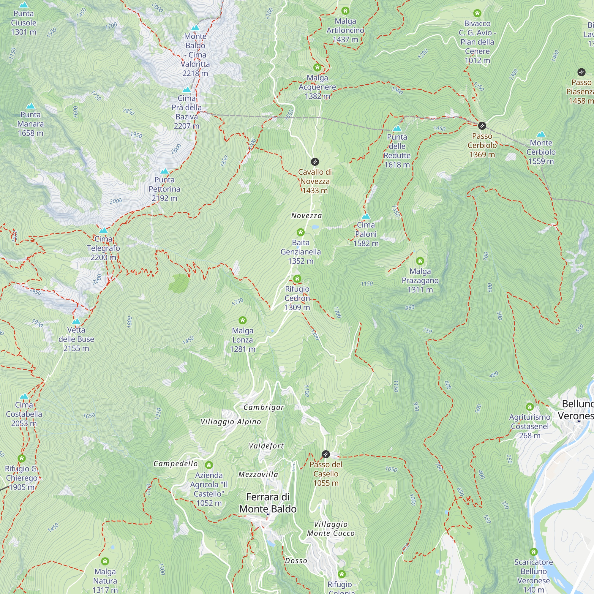Rifugio Novezzina map