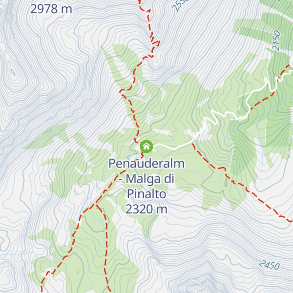Map of Penauderalm - Malga di Pinalto