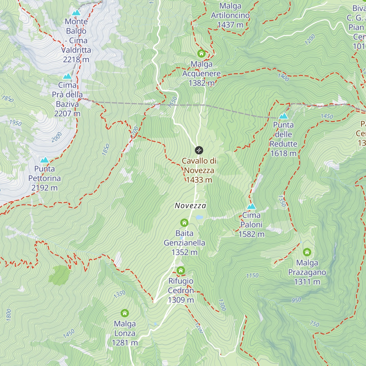 Baito Novezza map
