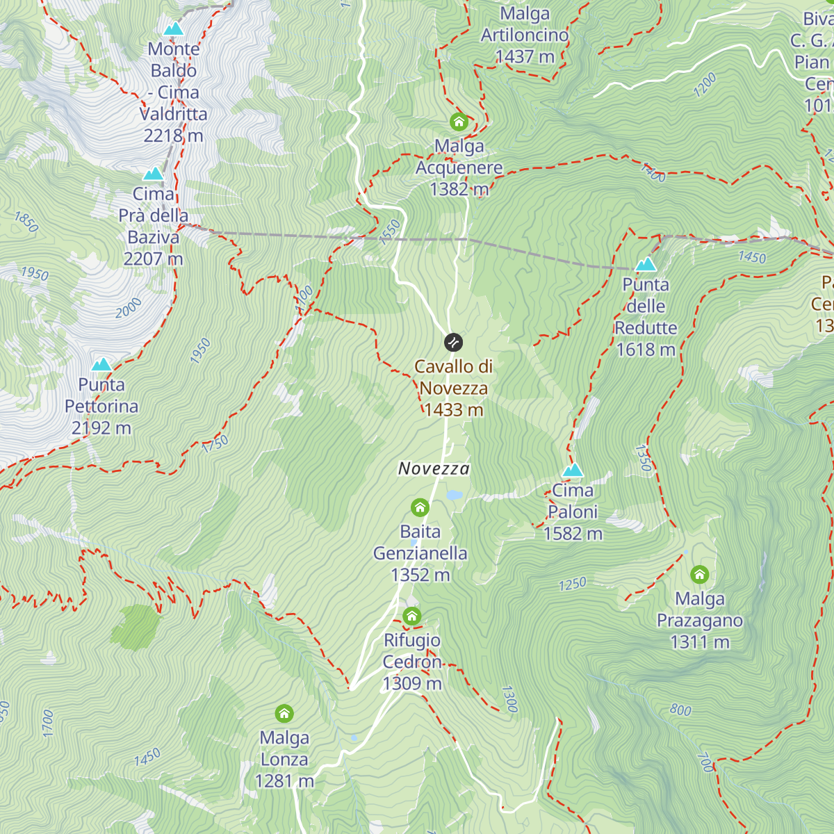 Baito Novezza map