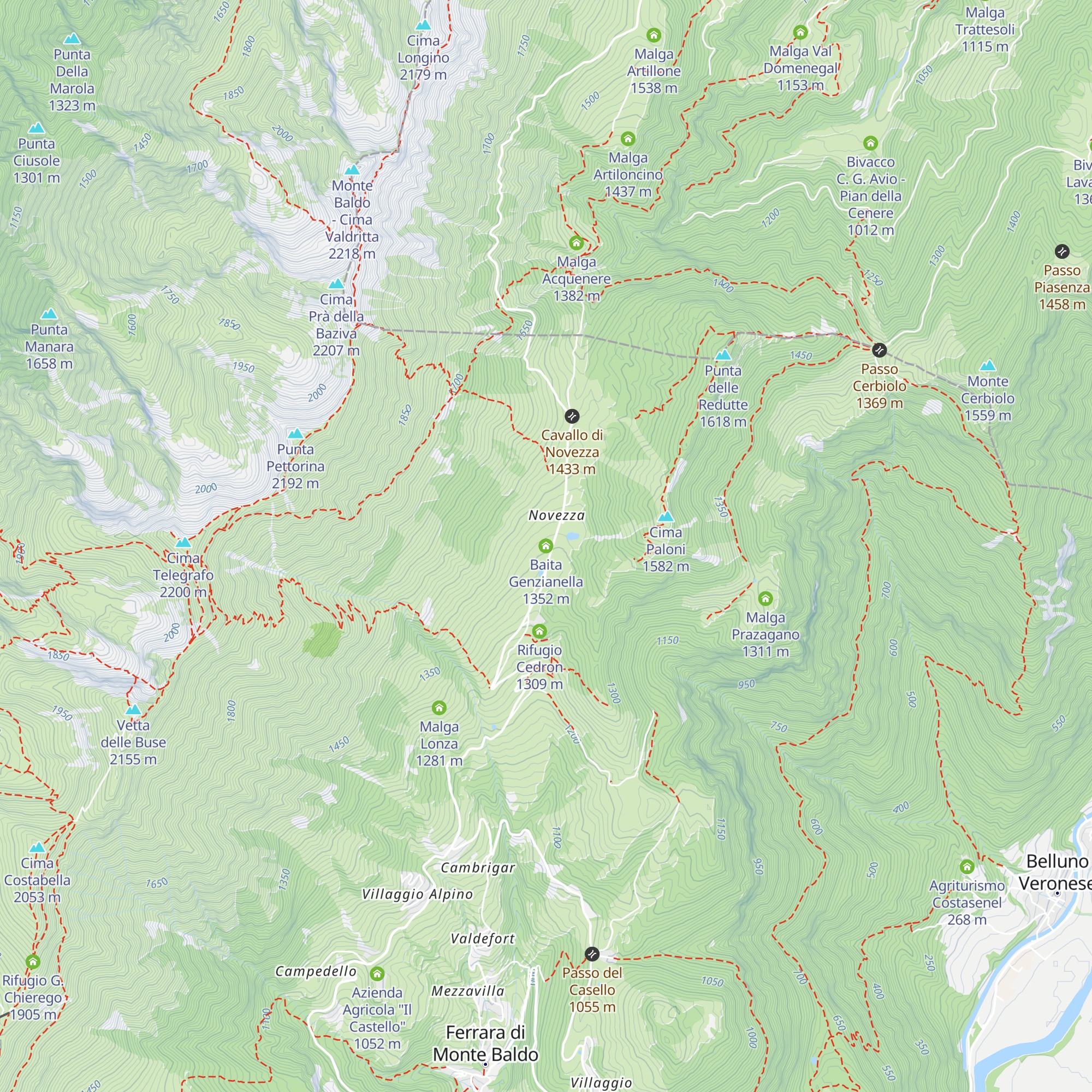 Baita Genzianella map
