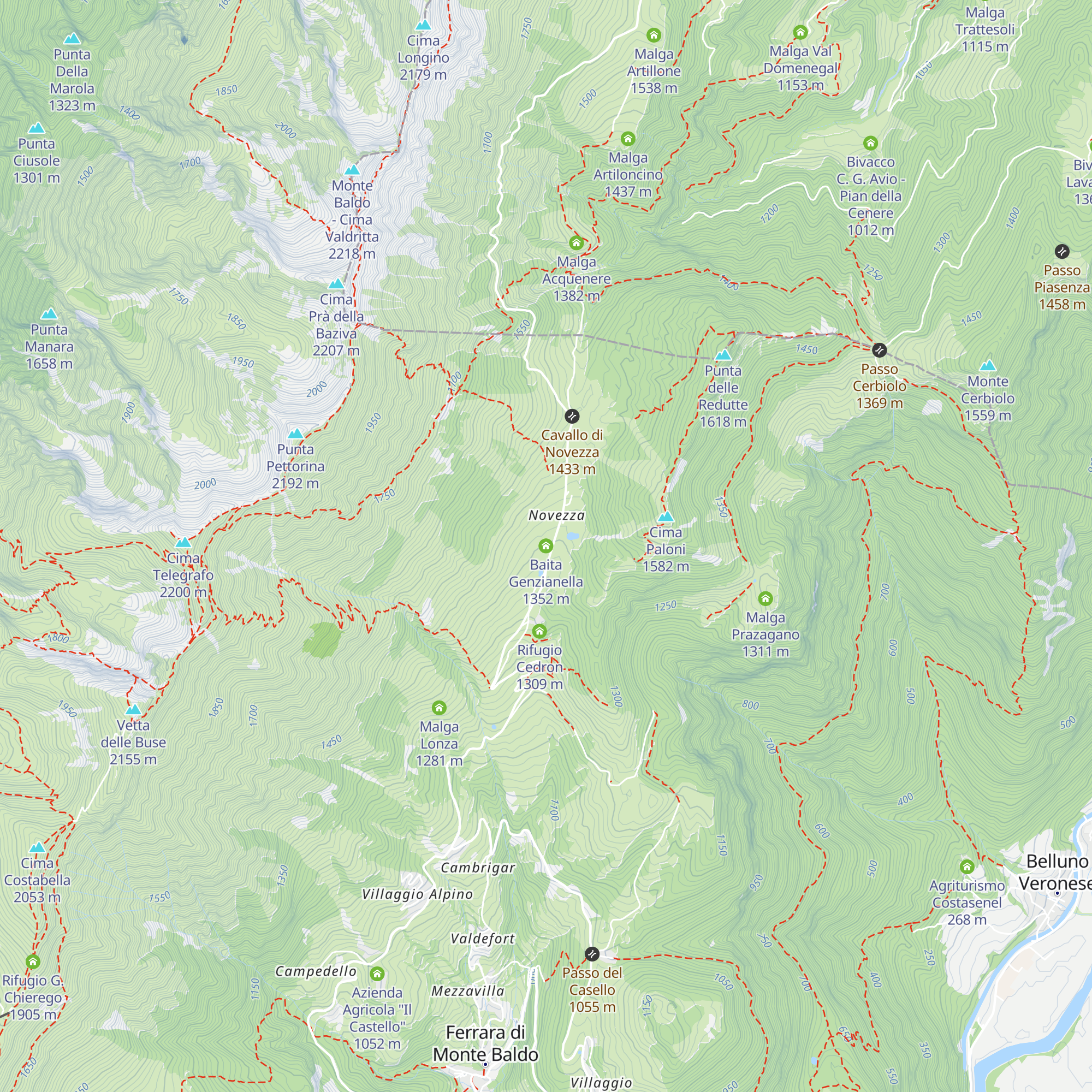 Baita Genzianella map