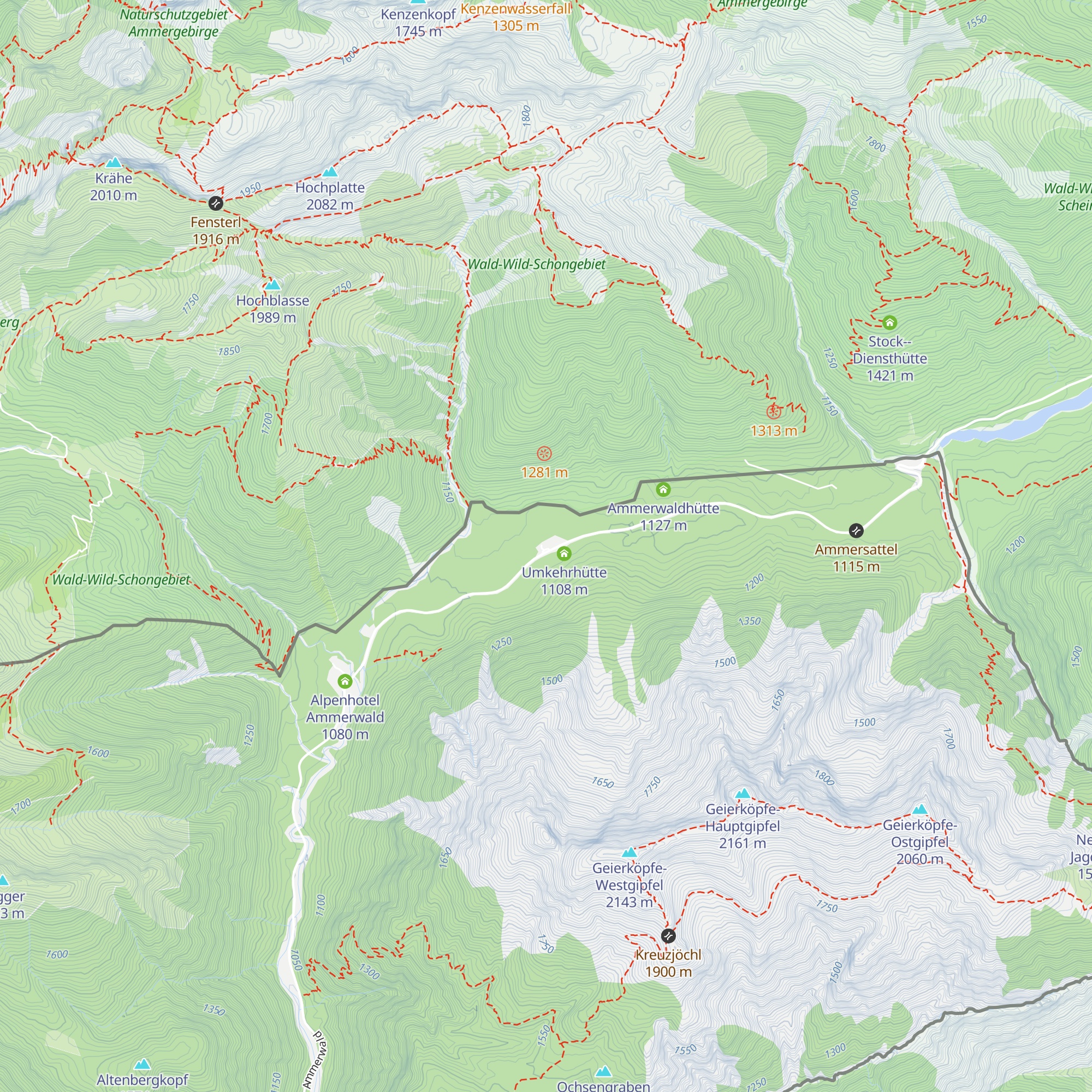 Ammerwald-Alm map