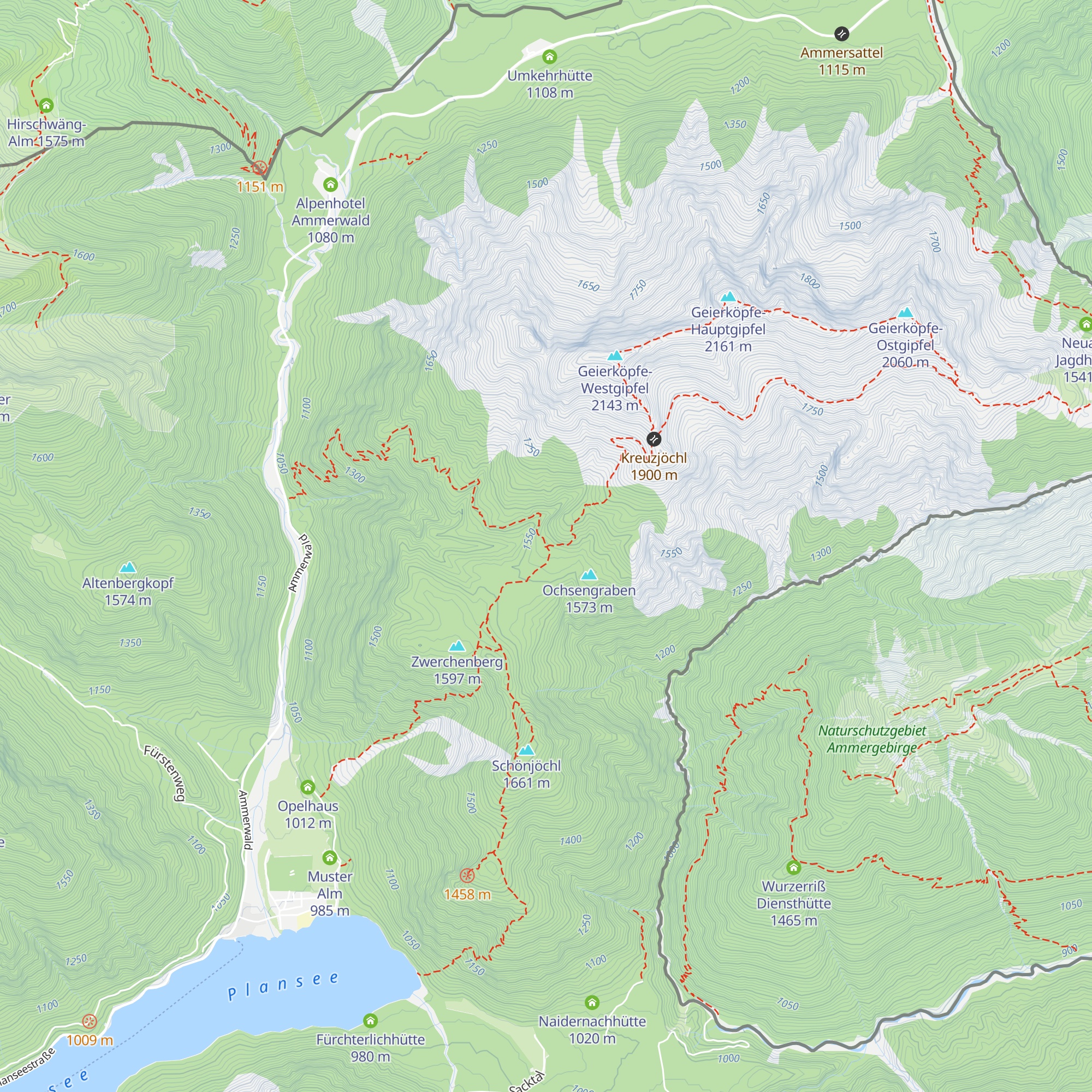 Zwerchenbergalpe map