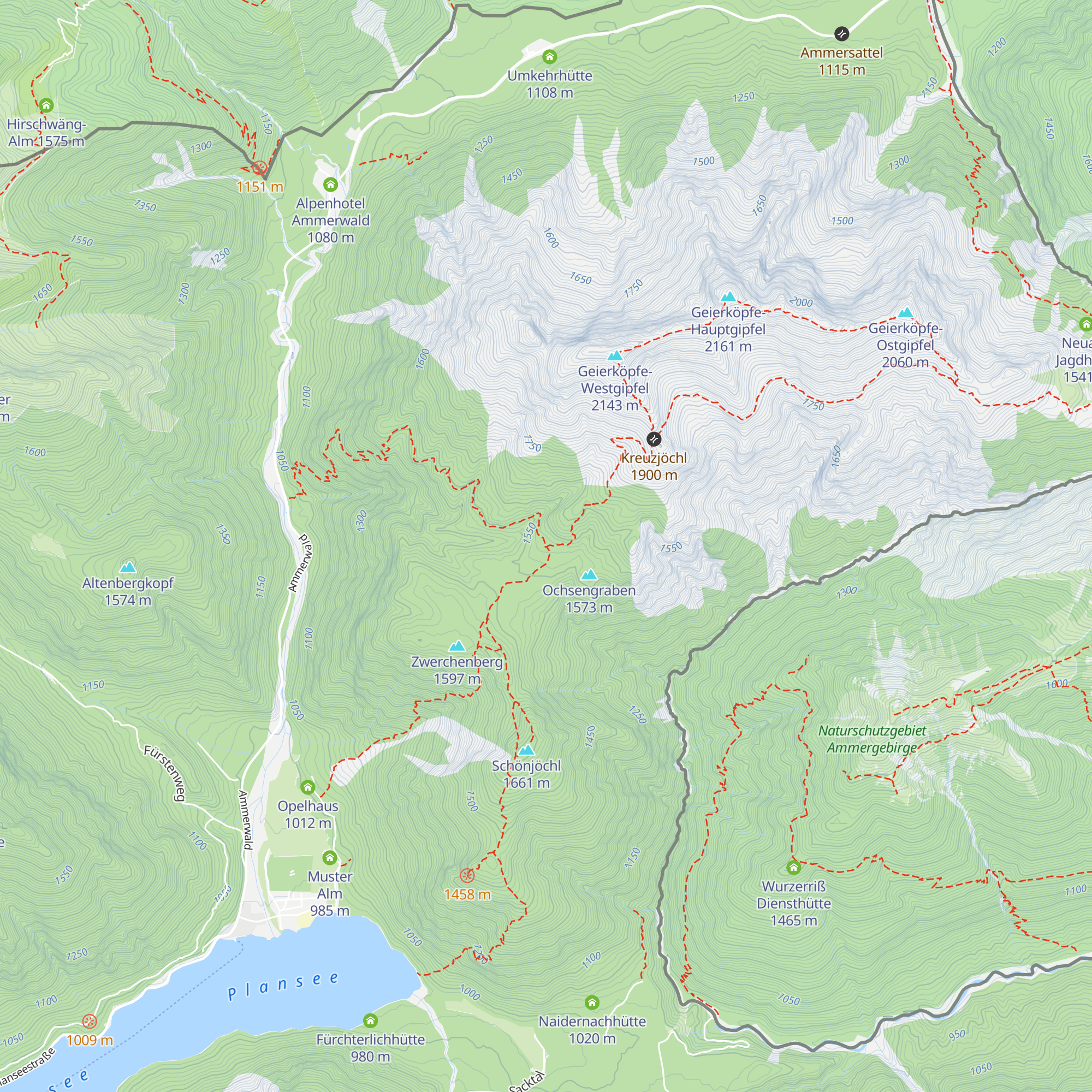 Zwerchenbergalpe map