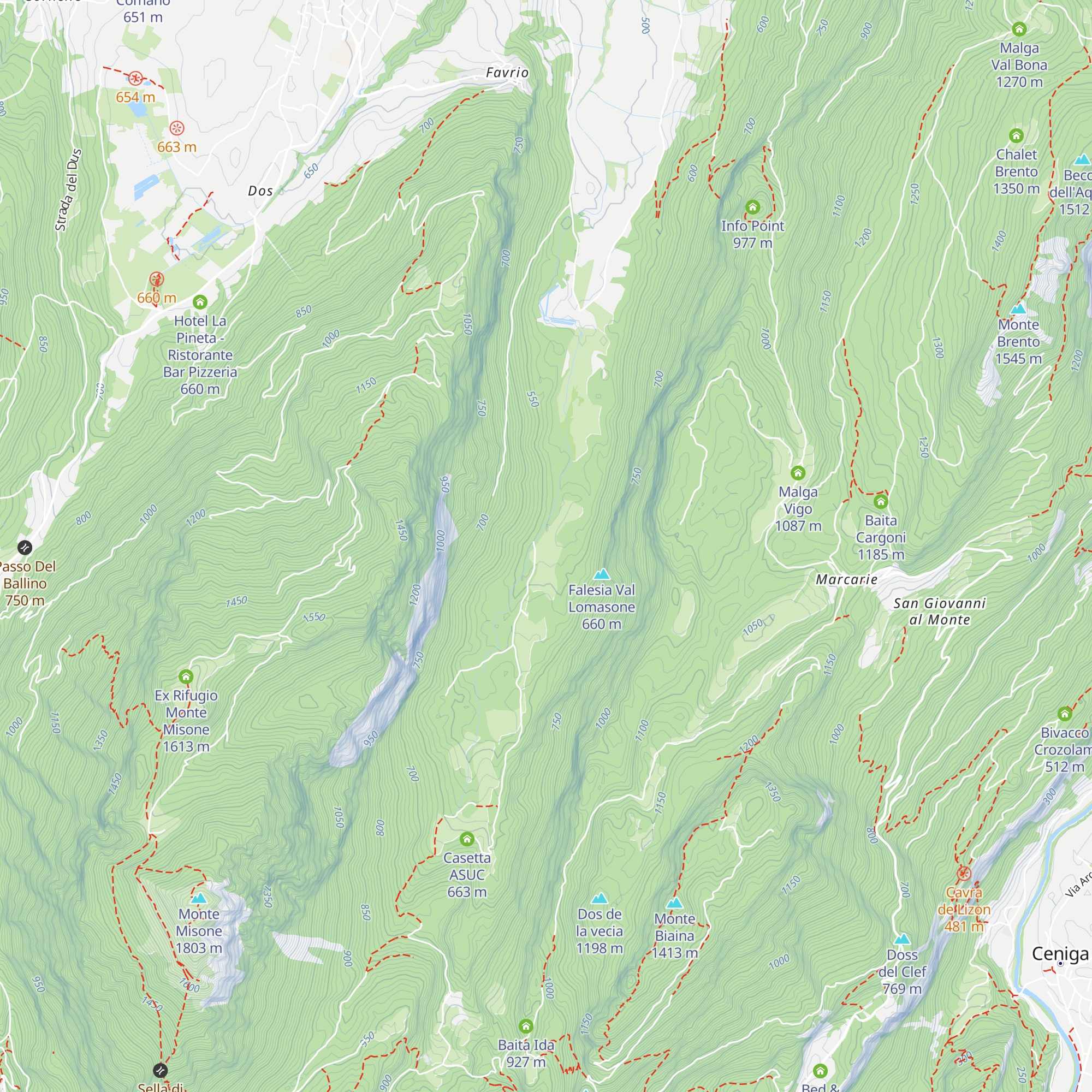 Malga Lomasone map